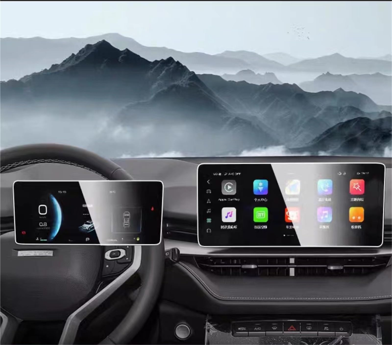Wivplex, for Haval, H6 3. 2021 2022 2023 Touchscreen-Navigation GPS-Schutz und Armaturenbrett-Zubehör Hartglasfolie Auto-Displayschutz(Dashboard and GPS) von Wivplex
