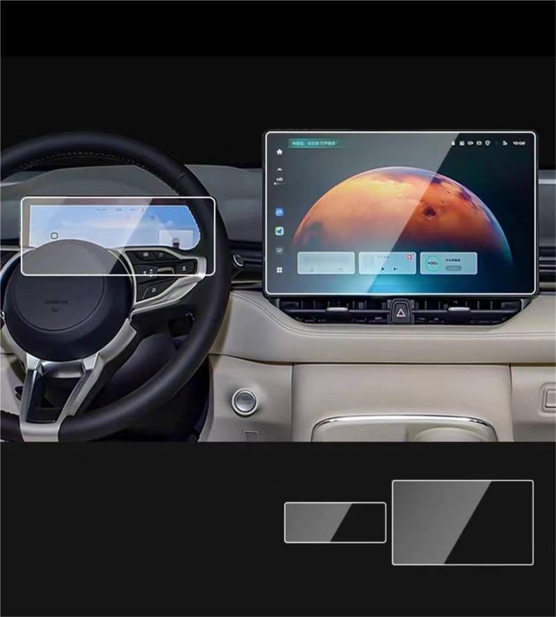 Wivplex, for Haval, h6 2024 Touchscreen-Navigation GPS und Armaturenbrett-Zubehör Schutzfolie aus gehärtetem Glas Auto-Displayschutz von Wivplex