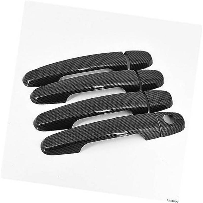Wivplex, for Hyundai, Santa Fe 2007 2008 2009 2010 2011 2012 Kohlefaser-Chrom-Autotürgriffabdeckung Autotürgriffabdeckung(Black No Buttons) von Wivplex