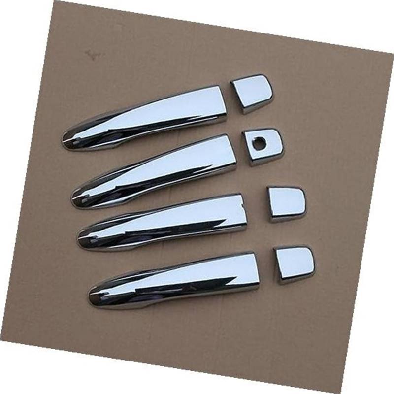 Wivplex, for Nissan, Sentra B17 2014 2015 2016 2017 2018 2019 Chrom-Türgriff-Abdeckungspolster-Aufkleber-Formteil-Styling-Overlay-Autozubehör Autotürgriffabdeckung(Black 1 Keyhole No Button) von Wivplex