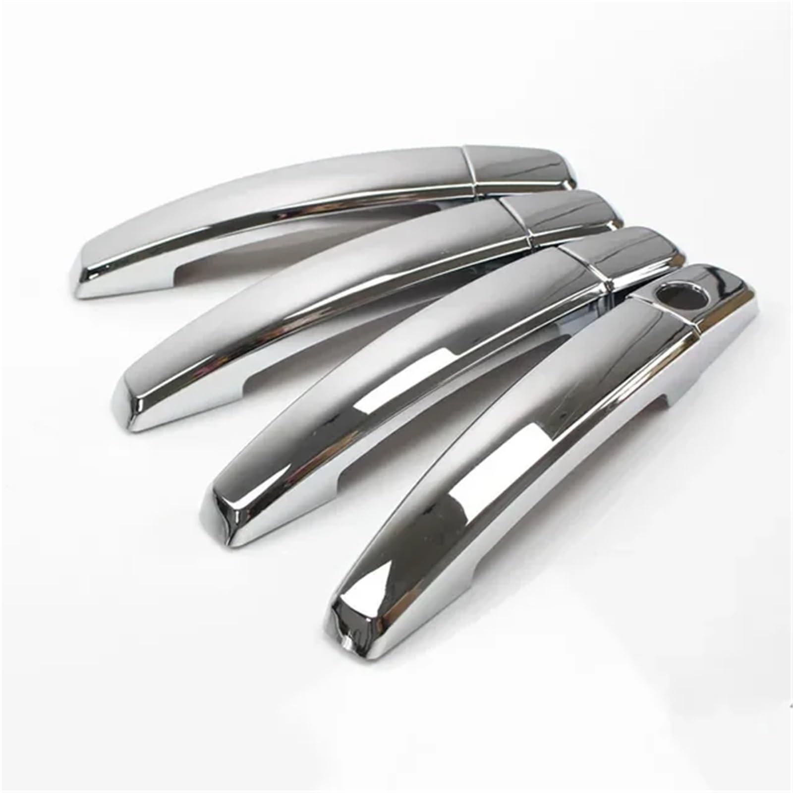 Wivplex, for Opel, Astra H 2004-2009, for Opel, Astra J 2010-2015, for Vauxhall, Chrom-Carbonfaser-Autotürgriffabdeckung, Zieraufkleber, Zubehör Zierleiste für Türgriffabdeckung(Silver) von Wivplex