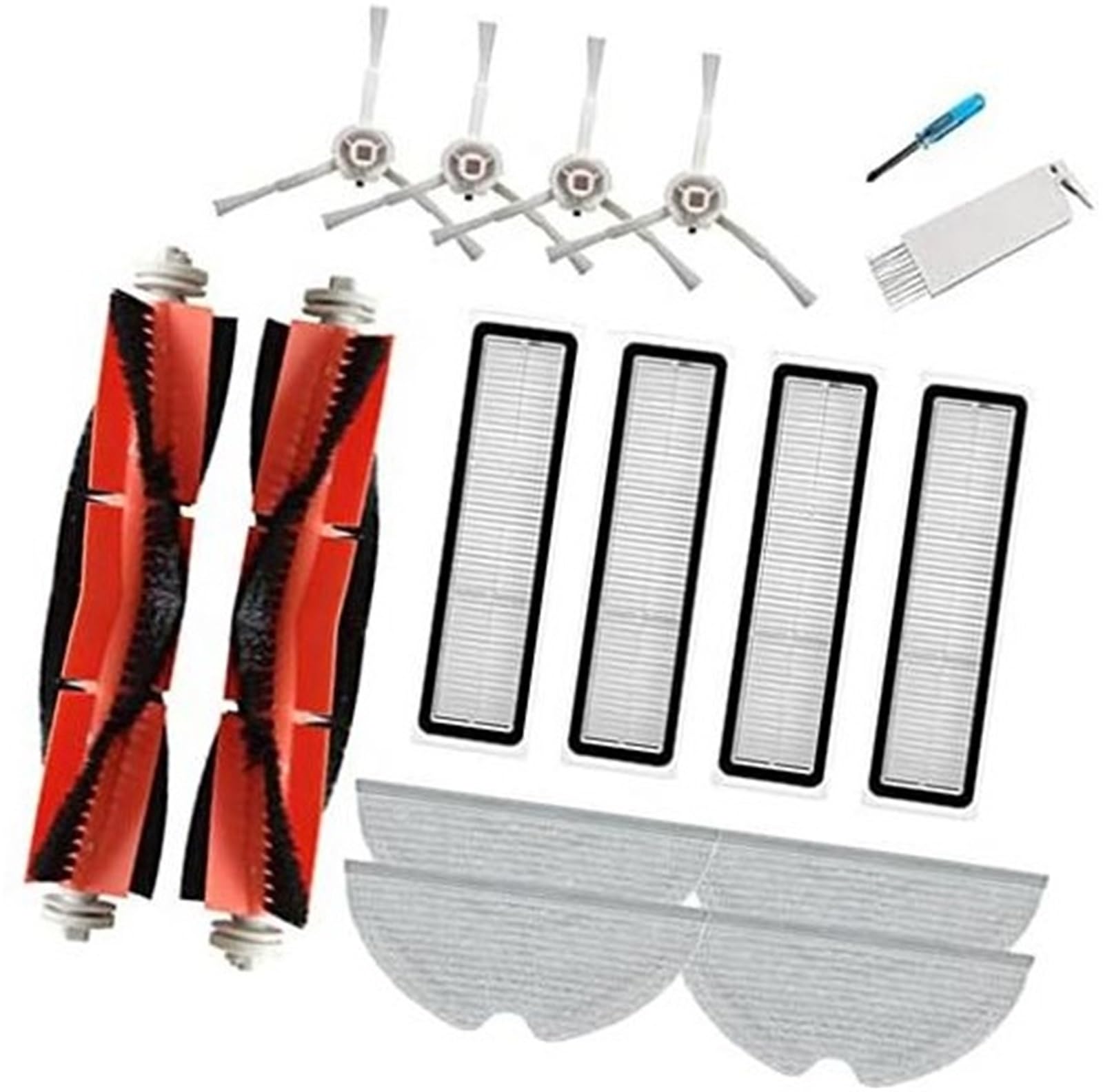 Wivplex 14er-Pack Ersatzzubehör-Set kompatibel mit Mova L600 Roboterstaubsauger, 2 Hauptbürsten, 4 Seitenbürsten, 4 Filter, 4 Wischtücher, 2 Reinigungswerkzeuge Staubsauger-Ersatzset Wivplex 14er-Pack Ersatzzubehör-Set kompatibel mit Mova L600 Roboterstaubsauger, 2 Hauptbürsten, 4 Seitenbürsten, 4 Filter, 4 Wischtücher, 2 Reinigungswerkzeuge Staubsauger-Ersatzset von Wivplex