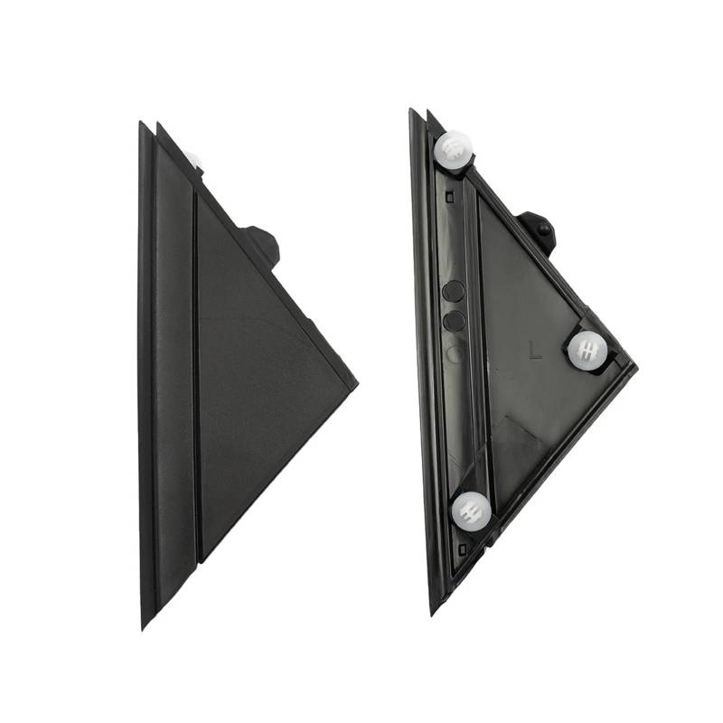 Wivplex 2 Stück mattschwarze linke und rechte Türspiegel-Flaggenabdeckungsleisten, dreieckige Zierplatte for Rückspiegel, passend for Fiat, for 500 2012–2019, #1SJ85KX7AA Dreieckige Abdeckung für Seit von Wivplex