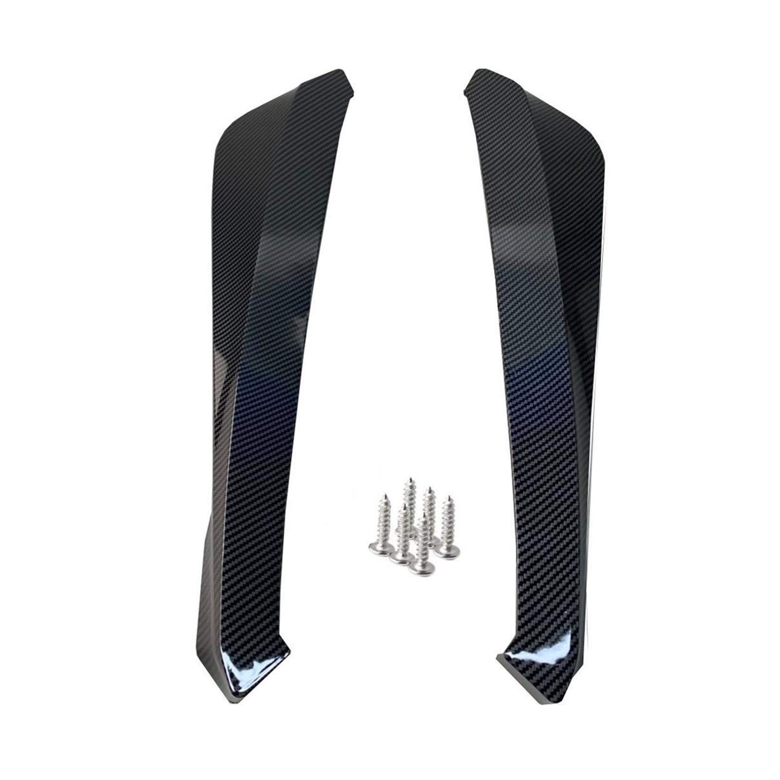 Wivplex 2 stücke Auto Heckstoßstange Universal Heckspoilerlippe Anti-Crash-Diffusor Lip Wrap Winkel Splitter Protector Autoteile Autospoiler-Dekoration(Carbon Fiber) von Wivplex