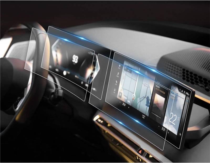 Wivplex 2024, for, X5 iX i4 i7 14,9 Zoll Touchscreen-Navigationsschutz und Armaturenbrett-Hartglasfolie Auto-Displayschutz von Wivplex