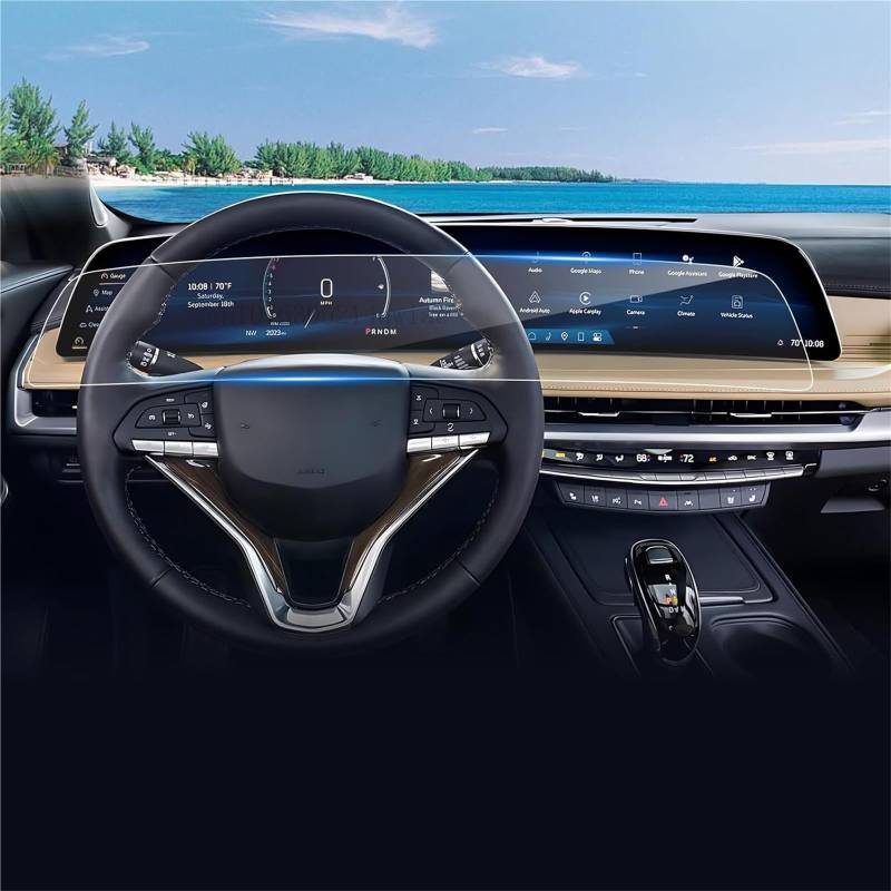 Wivplex 2024 2025, for Cadillac, XT4 CT5 Auto LCD Touchscreen Navigation GPS UND Armaturenbrett Schutz TPU Schutzfolie Auto-Displayschutz von Wivplex