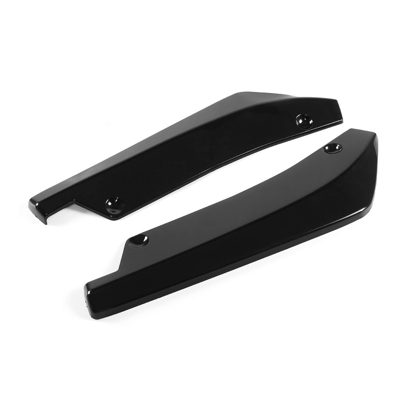 Wivplex 2PCS Universal Carbon Look/Schwarz Auto Hintere Stoßstange Lip Diffusor Splitter Canard Spoiler Protector, for Benz, for, for Ford Heckspoiler(Bright Black) von Wivplex