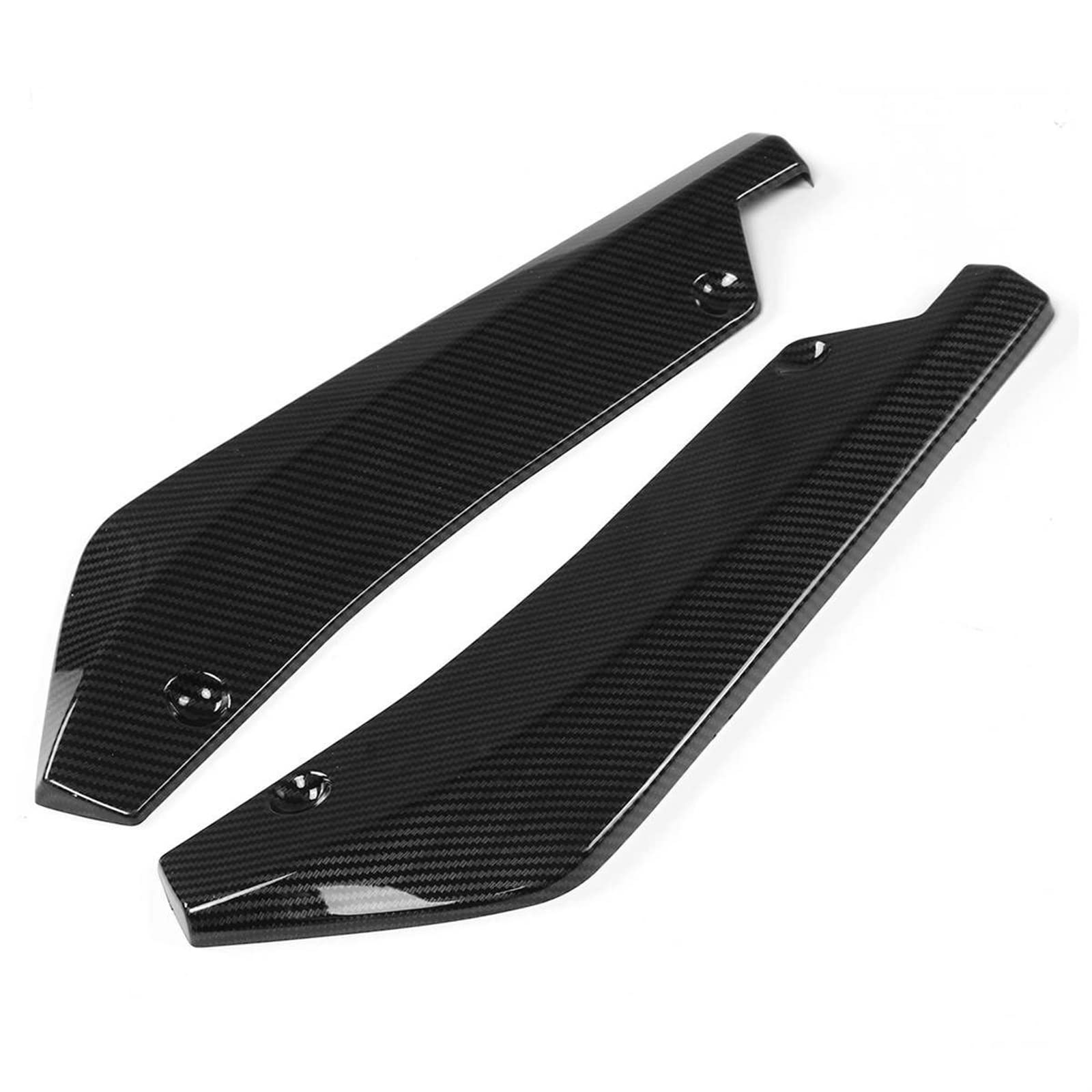 Wivplex 2PCS Universal Carbon Look/Schwarz Auto Hintere Stoßstange Lip Diffusor Splitter Canard Spoiler Protector, for Benz, for, for Ford Heckspoiler(Carbon Fiber Look) von Wivplex