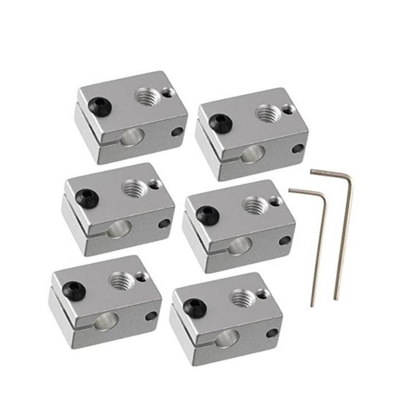 Wivplex 3D-Drucker-Sensor-Heizblock, kompatibel mit E3D V6, for HT-NTC100K PT100-Sensor mit 2 Schraubenschlüsseln Thermistor-Temperatursensor von Wivplex