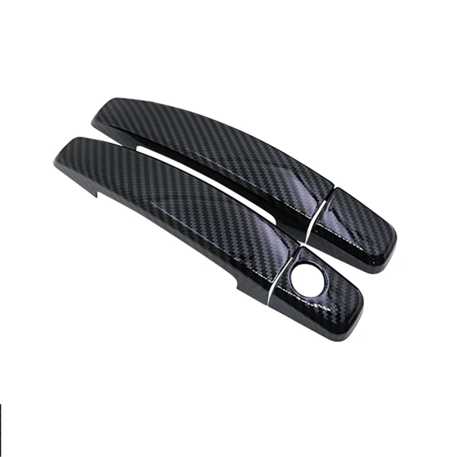 Wivplex 4 Stück Außenzubehör for Türgriffabdeckungen aus glänzend schwarzer Kohlefaser, for Opel, for Vauxhall, Holden Astra HJ 2004~2015 Zierleiste für Türgriffabdeckung(2 Doors 1 Key Hole) von Wivplex