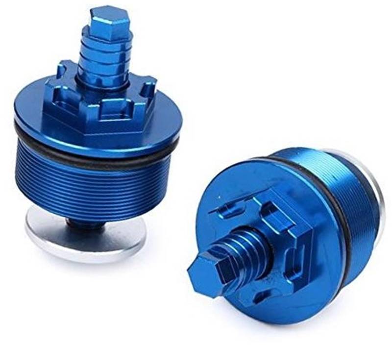 Wivplex 41 mm Vorderradgabel-Stoßdämpfer-Einstellschrauben-Kappenabdeckung Blau CNC for Motorradmodell CB400 Motorrad-Gabelkappe von Wivplex