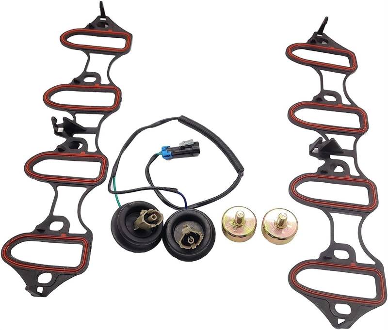 Wivplex 5-teiliges Dichtungsset for Klopfsensor-Kabelbaum und Ansaugkrümmer 1999–2017, for GMC Silverado Sierra Yukon 12601822 89060413 213-3521 Ansaugkrümmerdichtung von Wivplex