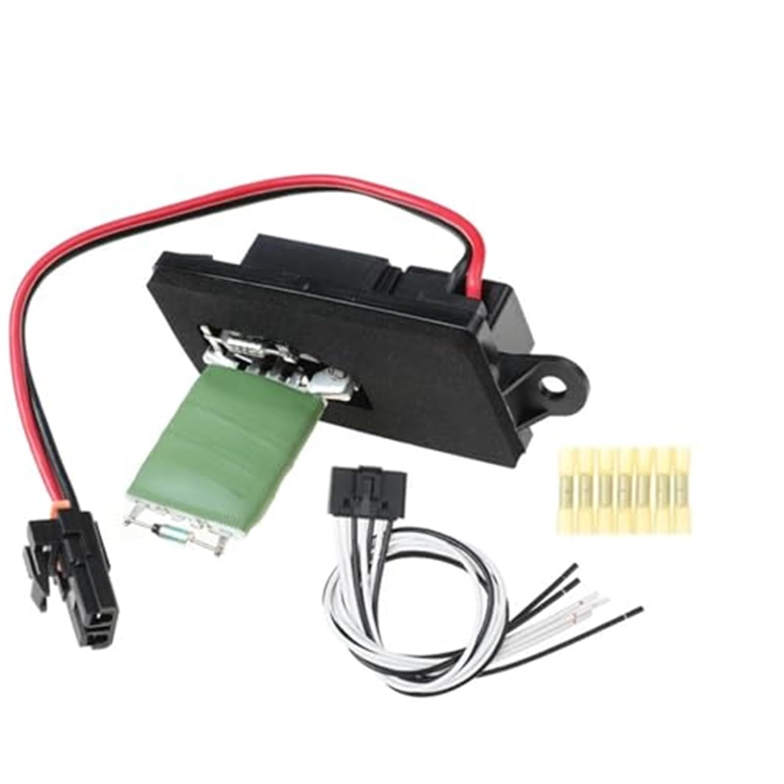 Wivplex A/C Heizung Gebläse Motor Lüfter Widerstand 89019089 22807122, for Chevy, Silverado 1500 2500 Auto Zubehör Auto-Gebläse-Heizungsdämpfer(Black with Wire) von Wivplex