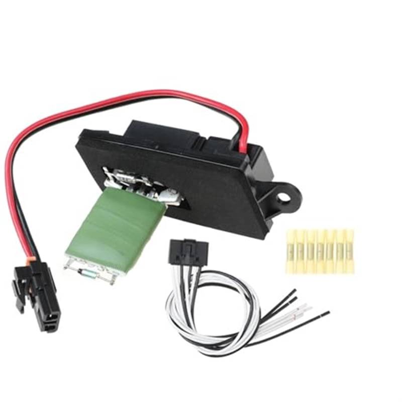 Wivplex A/C Heizung Gebläse Motor Lüfter Widerstand 89019089 22807122, for Chevy, Silverado 1500 2500 Auto Zubehör Auto-Gebläse-Heizungsdämpfer(Black with Wire) von Wivplex