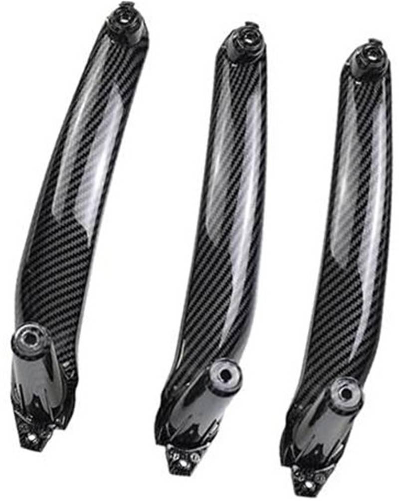 Wivplex Armlehne aus Kohlefaser, for, E70 E71 E72 X5 X6 2007–2014, Auto-Innentürgriff, Innenverkleidung, Zugverkleidung Türinnengriff(LHD-Carbon-3Pcs) von Wivplex