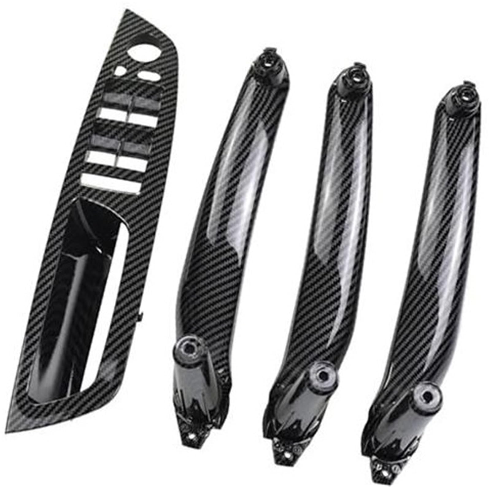 Wivplex Armlehne aus Kohlefaser, for, E70 E71 E72 X5 X6 2007–2014, Auto-Innentürgriff, Innenverkleidung, Zugverkleidung Türinnengriff(LHD-Carbon-4Pcs) von Wivplex