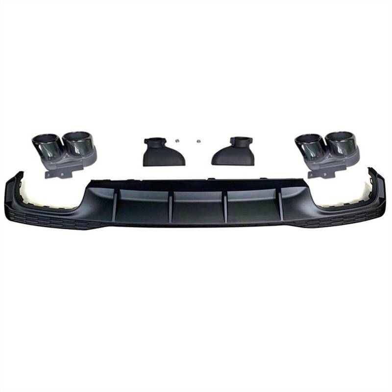 Wivplex Auto-Heckdiffusorlippe, for, for A7 for 4-Türer 2019 2020, Nicht S7, Heckstoßstangen-Diffusor-Lippenspoiler mit Auspuffspitzen, PP Heckspoiler(Black Tips) von Wivplex