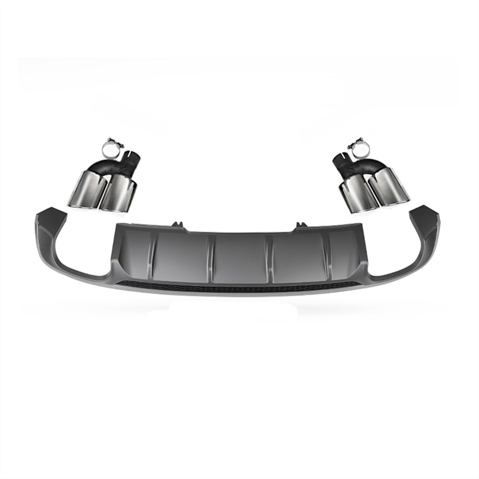 Wivplex Auto-Heckstoßstangen-Diffusor-Lippenspoiler, for, A5 for Schrägheck 2-Türer 2017–2019, Auto-Hecklippenspoiler, PP Heckspoiler(Grey (with Tips)) von Wivplex