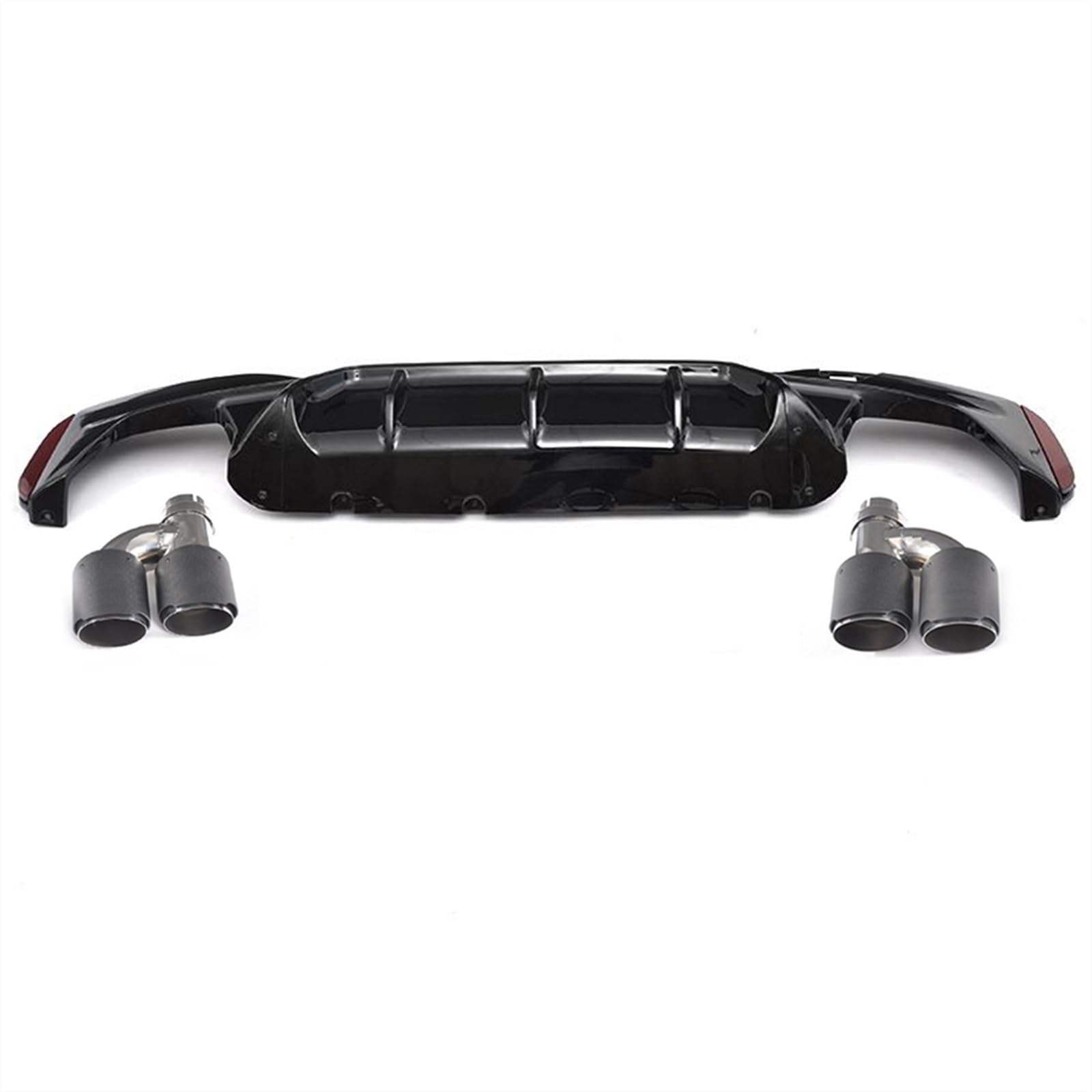 Wivplex Auto-Heckstoßstangendiffusor, for, for 5er G30 G38 M Sport 540i Limousine 4-Türer 2018 2019 mit 4 Auspuffspitzen, Diffusor-Lippenspoiler Heckspoiler(Style 2) von Wivplex