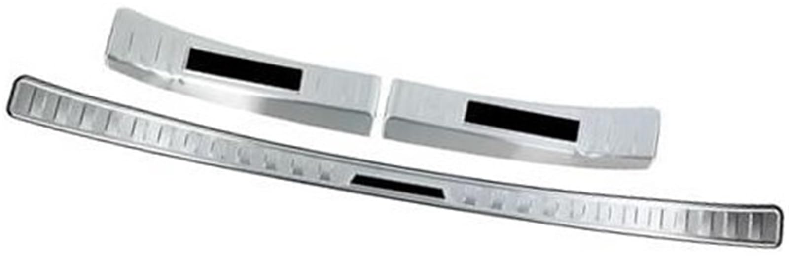 Wivplex Auto-Heckstoßstangenschutz, for Toyota, for RAV4, RAV 4 XA50 Hybrid 2019–2024, Kofferraum-Türschwellen-Fußplatten-Schutzabdeckung Heckstoßstangenschutz fürs Auto(Silver Black) von Wivplex