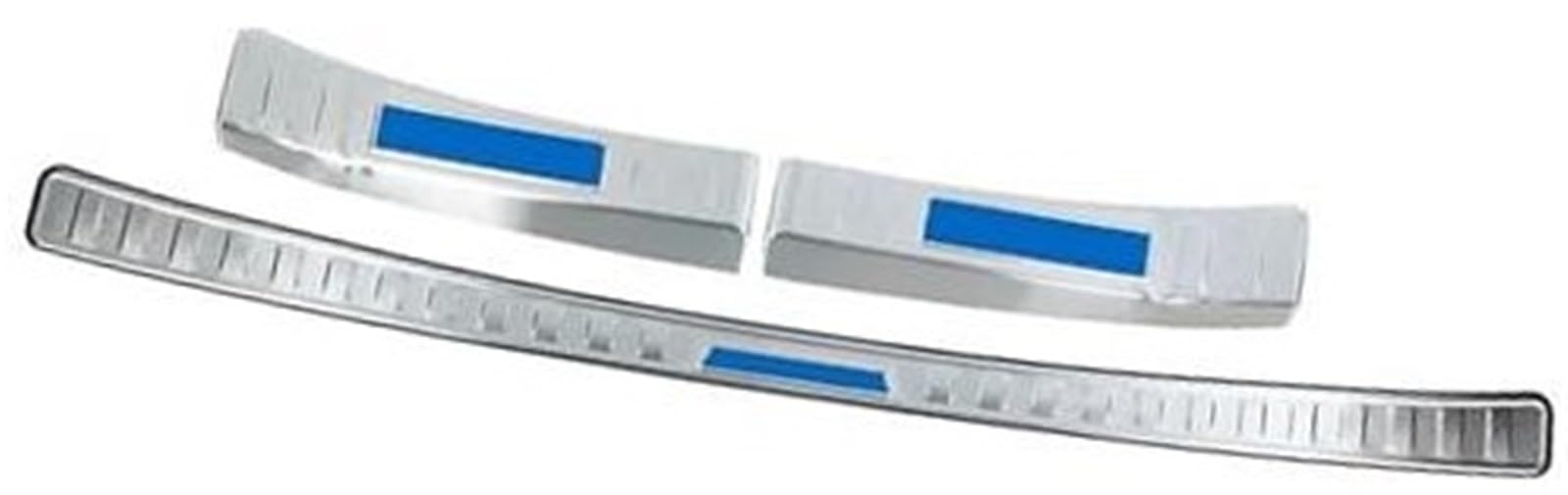 Wivplex Auto-Heckstoßstangenschutz, for Toyota, for RAV4, RAV 4 XA50 Hybrid 2019–2024, Kofferraum-Türschwellen-Fußplatten-Schutzabdeckung Heckstoßstangenschutz fürs Auto(Silver Blue) von Wivplex