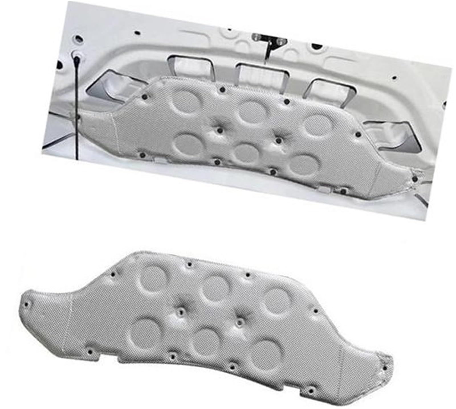 Wivplex Auto-Isolierwattepad, for, for, GLA 180 200 X157 2020 2021 2022 Motor-Isoliermatte(Silver) von Wivplex