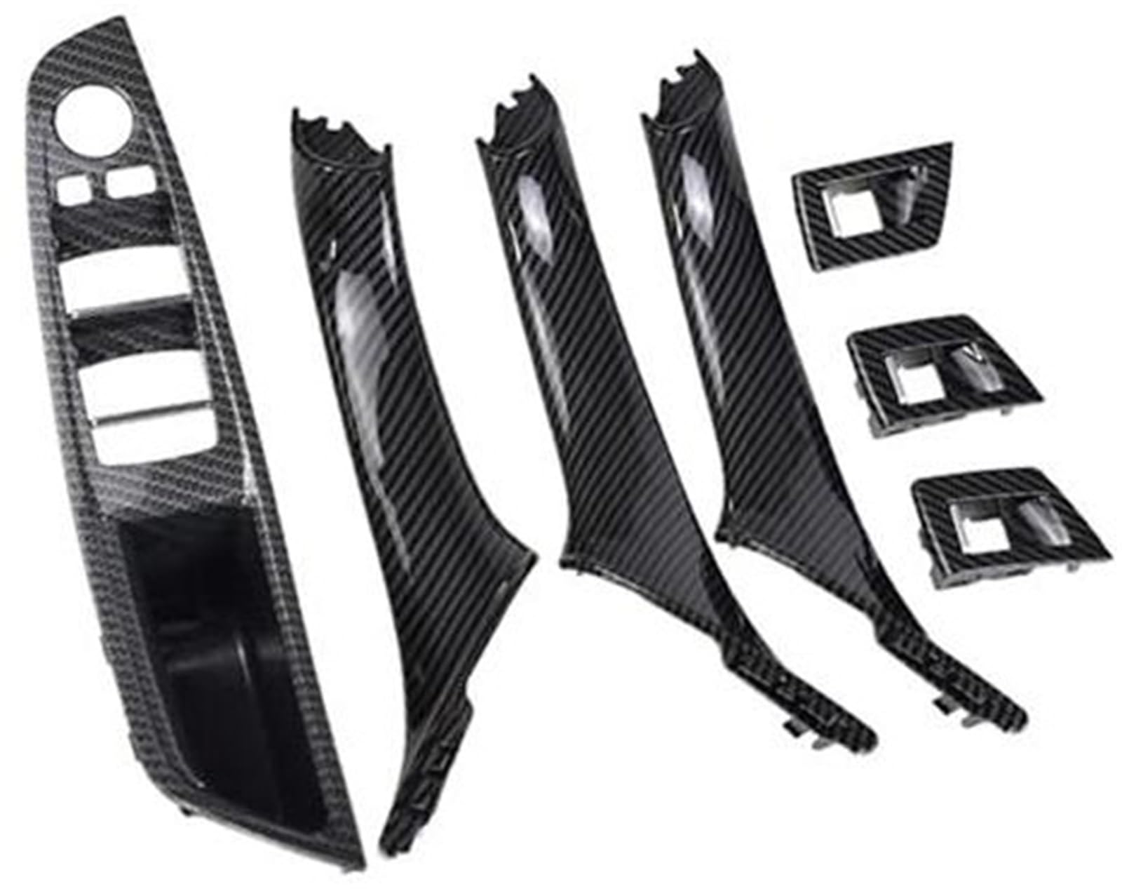 Wivplex Auto Styling Auto Links rechts Innentür Armlehne Griff Innenverkleidung Pull Trim Cover, for, 5er F10 F11 520 525 RHD Türinnengriff(Carbon-7pcs-RHD) von Wivplex