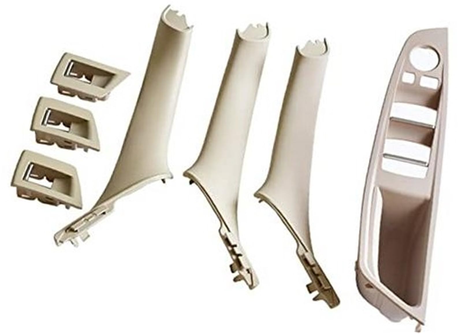 Wivplex Auto Styling Auto Links rechts Innentür Armlehne Griff Innenverkleidung Pull Trim Cover, for, 5er F10 F11 520 525 RHD Türinnengriff(Oyster-7Pcs-RHD) von Wivplex