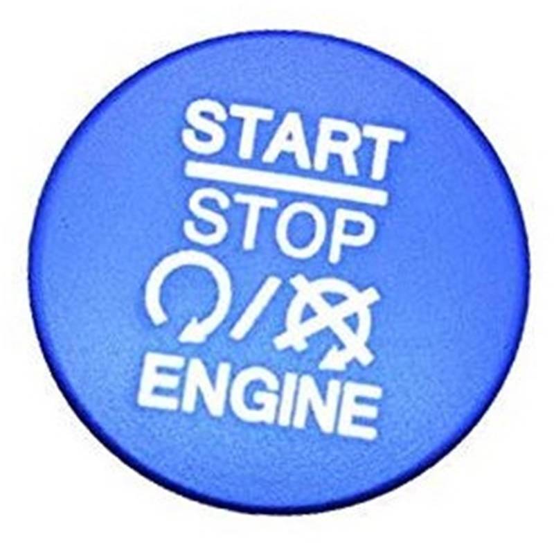 Wivplex Auto Styling Auto Motor Zündung Start Stop Taste Schalter Ring Aufkleber Abdeckungen Fall, for Jeep, Renegade Commander Motorstartknopfring von Wivplex