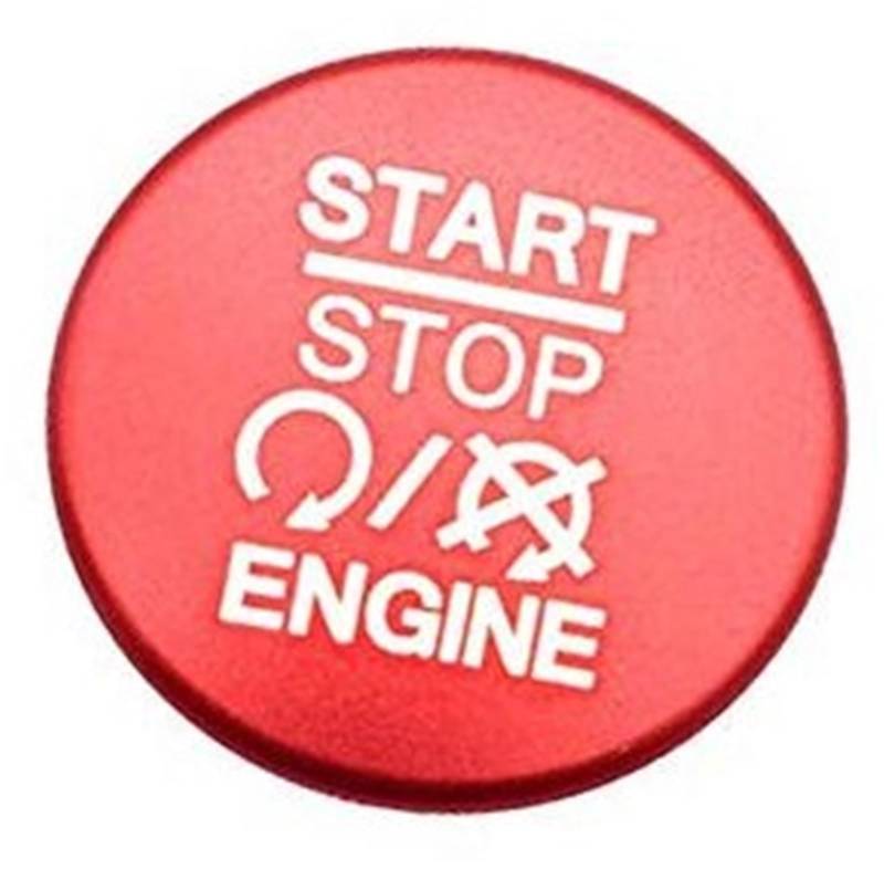 Wivplex Auto Styling Auto Motor Zündung Start Stop Taste Schalter Ring Aufkleber Abdeckungen Fall, for Jeep, Renegade Commander Motorstartknopfring von Wivplex