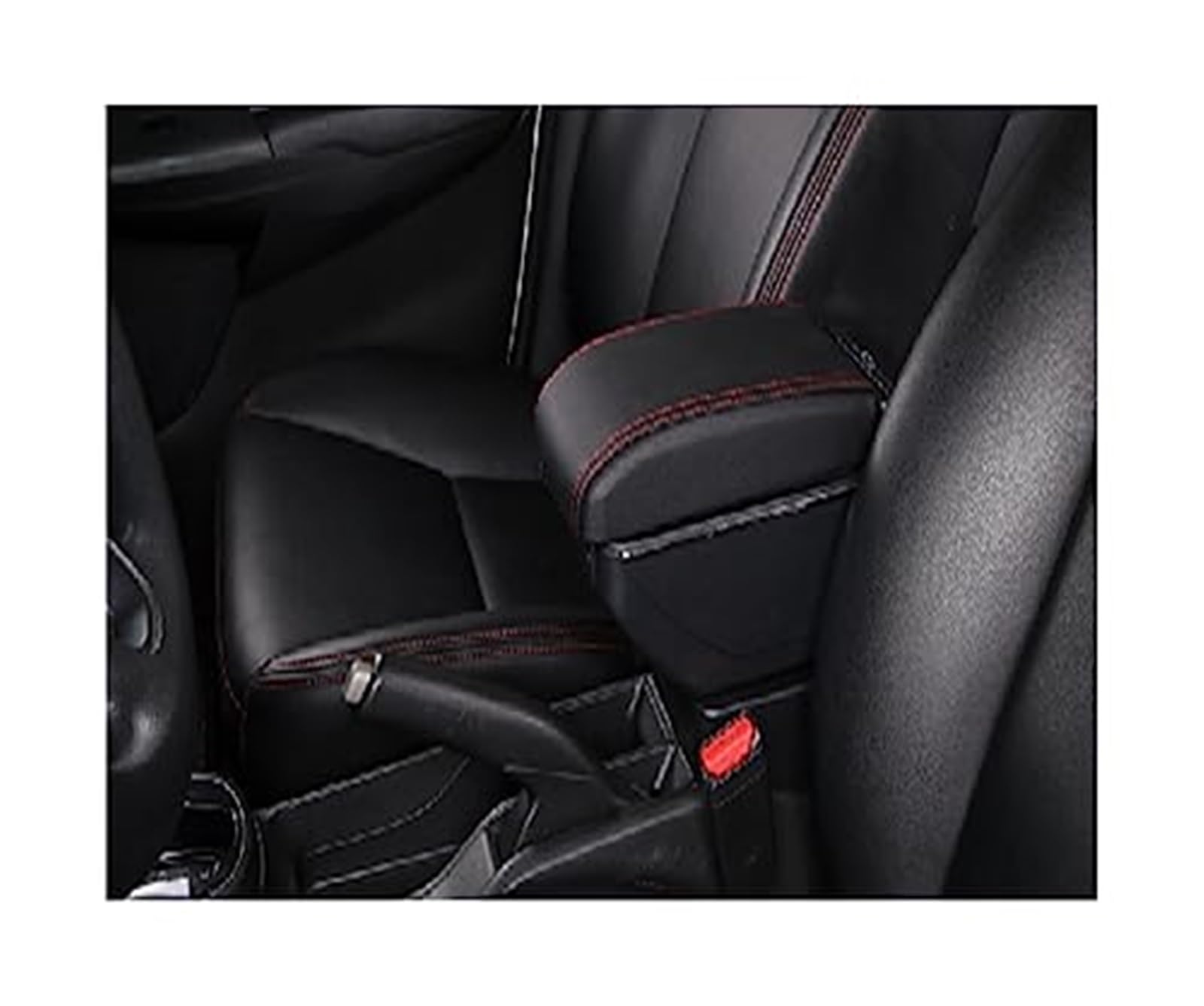 Wivplex Autozubehör, for Dacia, for Duster 2019 2020 2021 2022 Armlehnenbox Mittelkonsole Aufbewahrungsdekoration mit USB(Black C1 Black Red 7usb) von Wivplex
