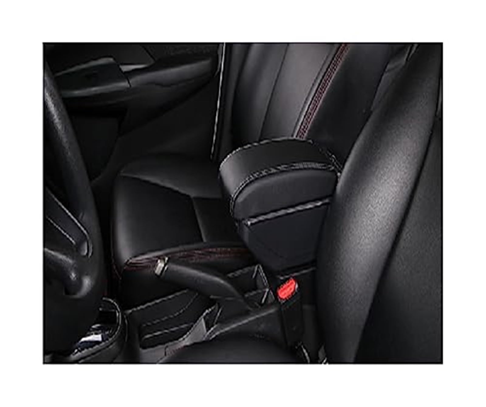 Wivplex Autozubehör, for Dacia, for Duster 2019 2020 2021 2022 Armlehnenbox Mittelkonsole Aufbewahrungsdekoration mit USB(Black C3 Black White 7usb) von Wivplex