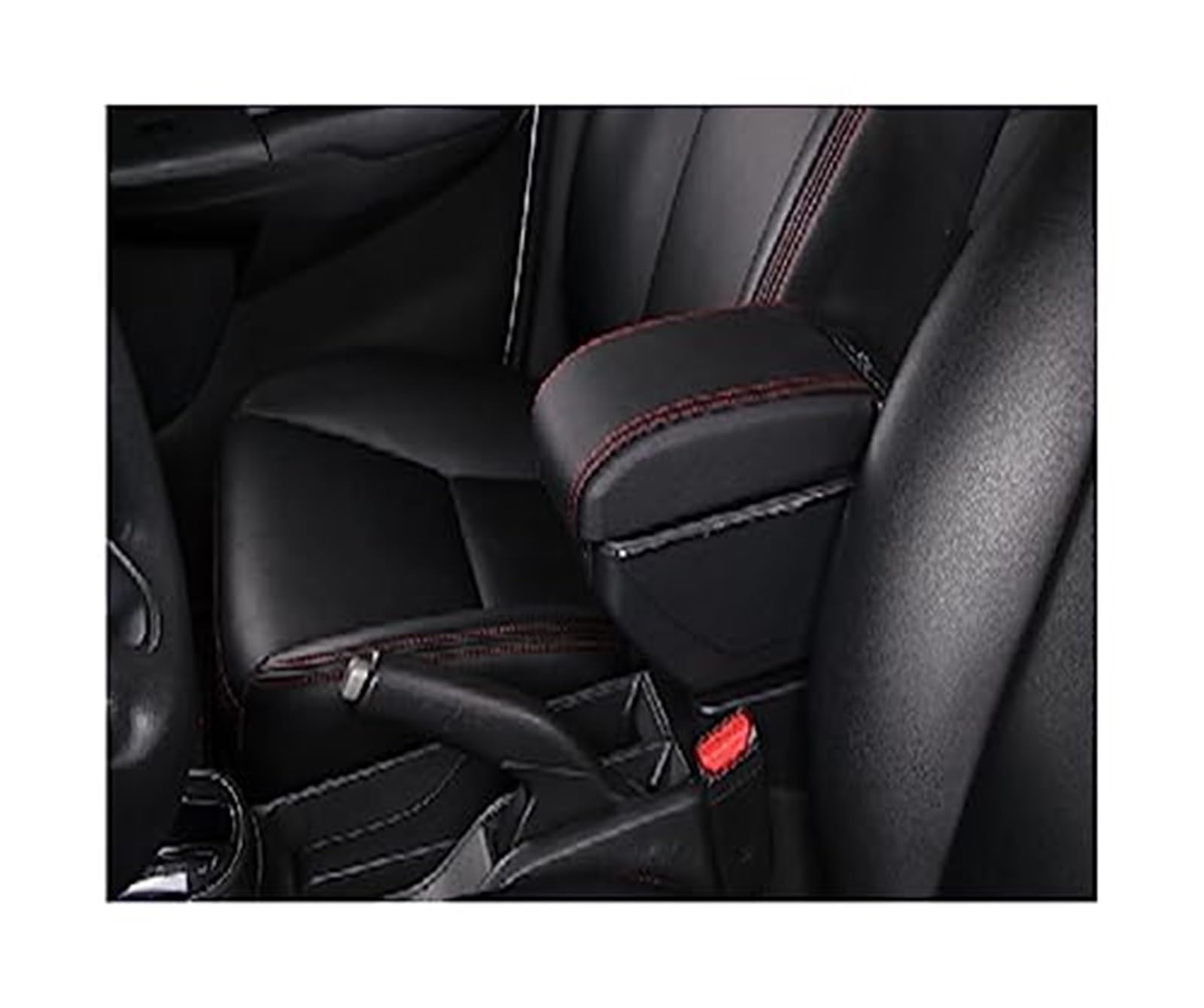 Wivplex Autozubehör, for Dacia, for Duster 2019 2020 2021 2022 Armlehnenbox Mittelkonsole Aufbewahrungsdekoration mit USB(Black D1 Black Red 7usb) von Wivplex