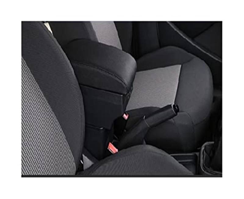 Wivplex Autozubehör, for Seat, for Leon Auto-Armlehnenbox, Armlehne, Auto-Armlehne, Mittelkonsole, Aufbewahrungsbox(Black C-Black Black Line) von Wivplex