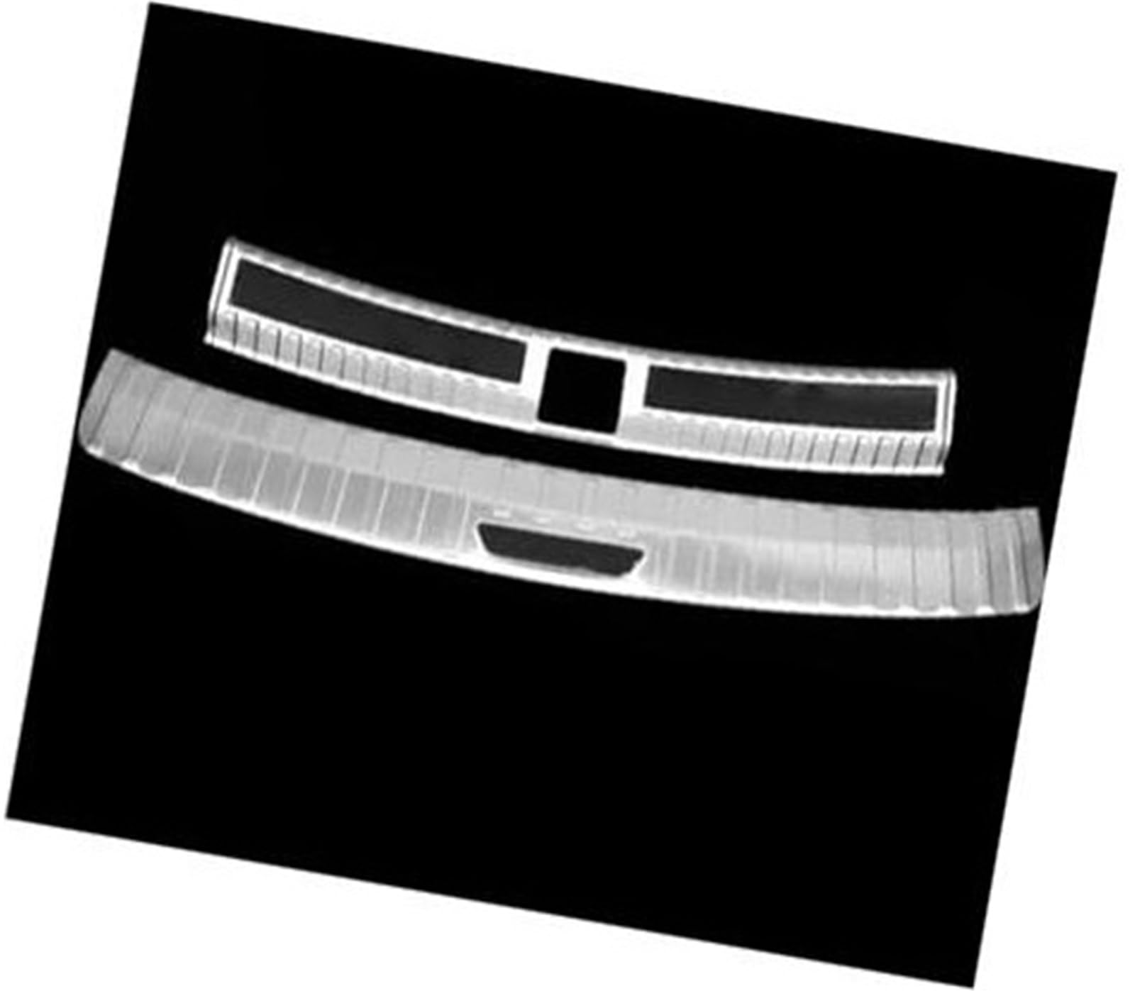Wivplex Autozubehör, for Skoda, for Karoq, 2017 2018–2022, Kofferraum-Schwellenschutzplatte, Kratzfeste Schutzdekoration Heckstoßstangenschutz fürs Auto(Black 3) von Wivplex