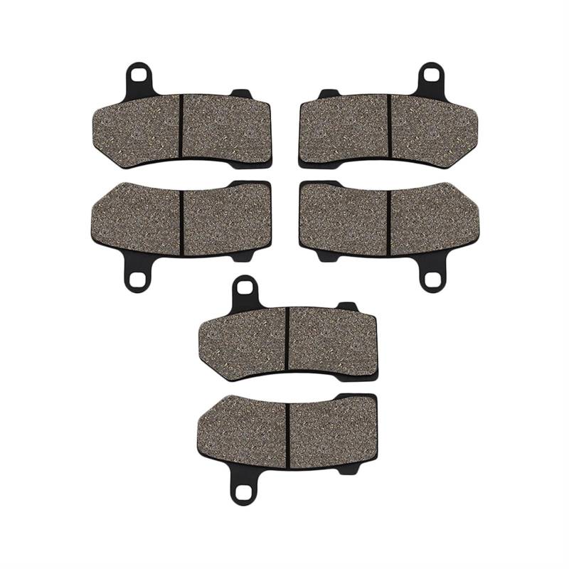 Wivplex Bremsbeläge vorne und hinten for Harley, V-Rod VRSCF VRSCX VRSCAW Street Night Rod VRSCR VRSCDX Road King FLHR Electra Street Glide FLHT Motorrad-Bremsbeläge(3 Pairs) von Wivplex