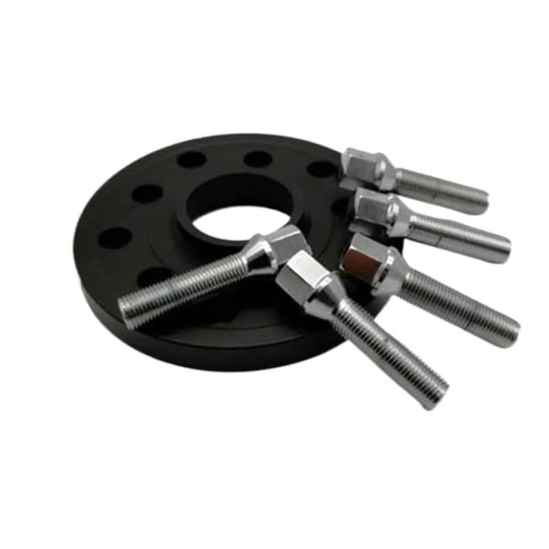 Wivplex Distanzstücke, Spurverbreiterungen 5x112 Hubcentric 66,6 Auto 20mm Aluminium Radadapter Anzug, for Mercedes-Benz, Auto Separadores Shims Platte Abstandshalter für Autoradnaben(Black 25mm) von Wivplex