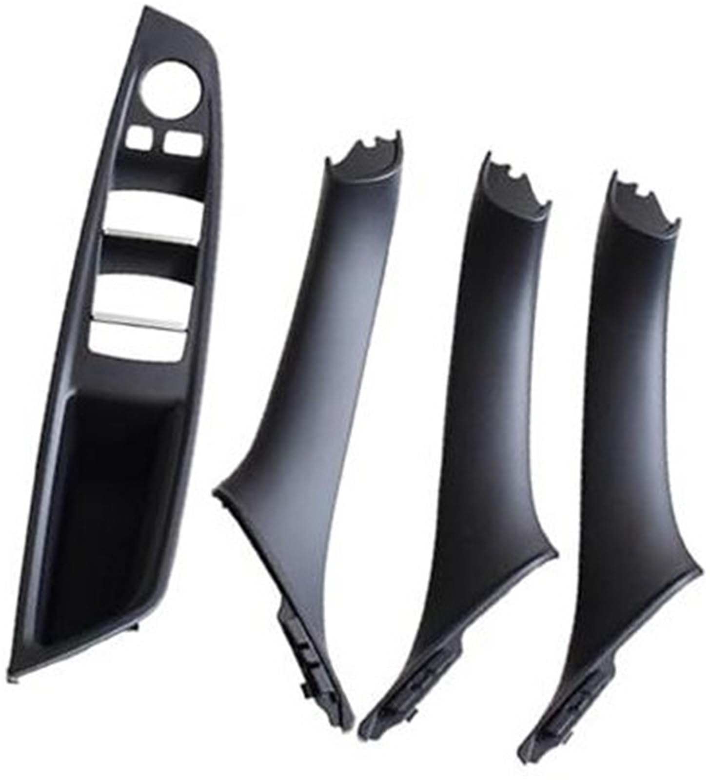 Wivplex Innengriff Innentür Armlehne Panel Pull Trim Cover, for, 5er F10 F11 Rot Braun Beige Schwarz Linkslenker LHD Türinnengriff(Black-4pcs) von Wivplex