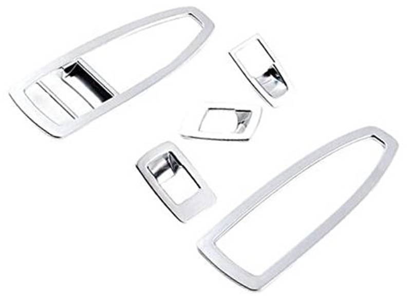 Wivplex Innentürgriff, 5-teilig, ABS, mattsilber, verchromt, Abdeckung for Tür- und Fenstersteuerungsschalter, for, 3 GT X1 X2 1 3 4 Serie F48 F20 F30 F31 Auto-Innentürgriff-Aufkleber von Wivplex