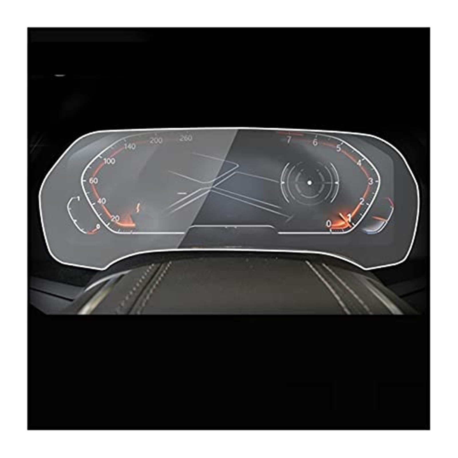 Wivplex Instrumenten-Displayschutzfolie, for, for G20 G21 3er-Serie 2020 2021, Auto-Navigations-Schutzfolie, TPU-Armaturenbrett-Schutzfolie, gehärtetes Glas Auto-Displayschutz(Black Style 3) von Wivplex