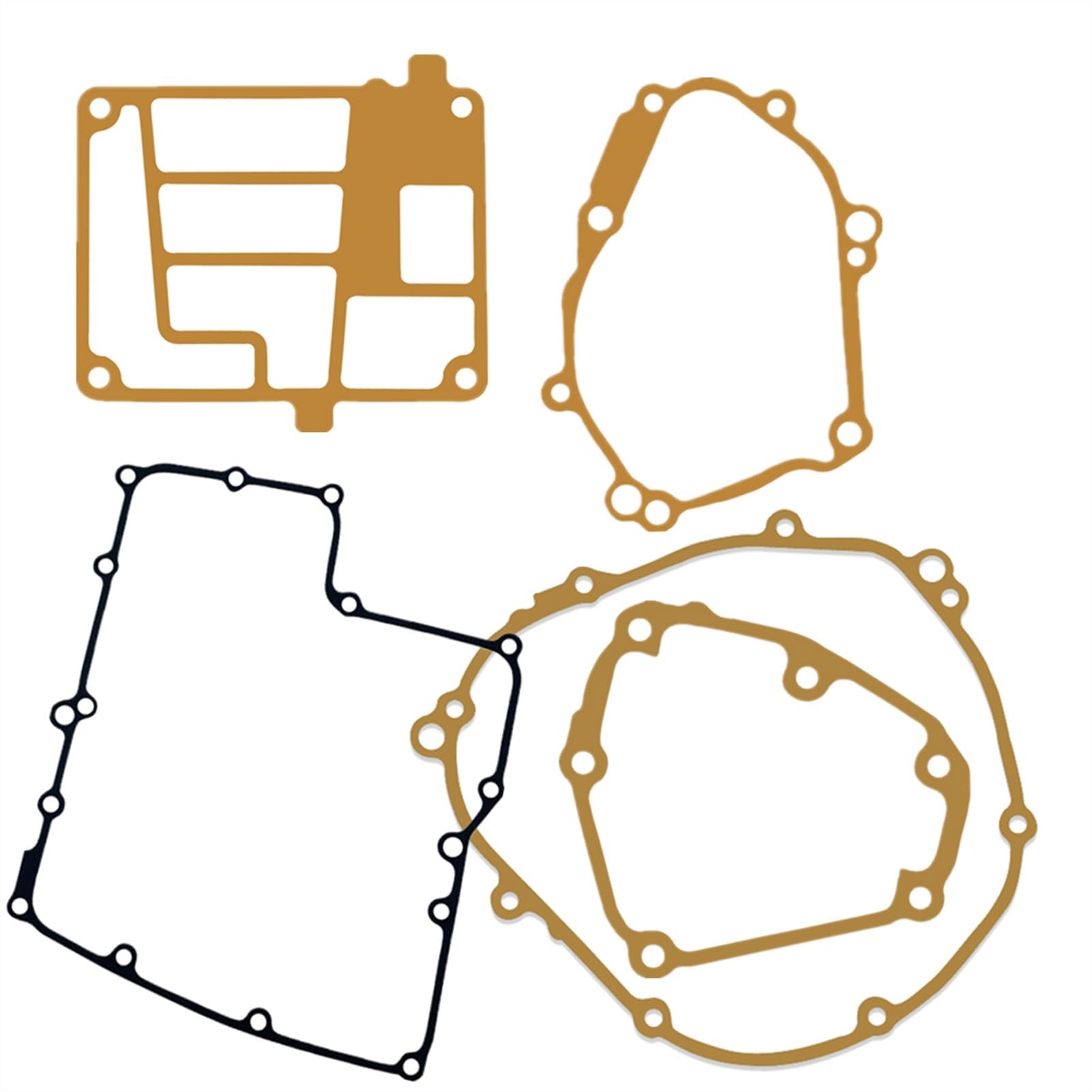 Wivplex Motorrad Kurbelgehäuse Ölpumpe Generator Kupplung Ölreiniger Sieb Abdeckungen Dichtungssätze, for Yamaha, R1 YZFR1 2007-2008 FZ1 FZS1 2007-2014 Motorrad-Motordichtung von Wivplex
