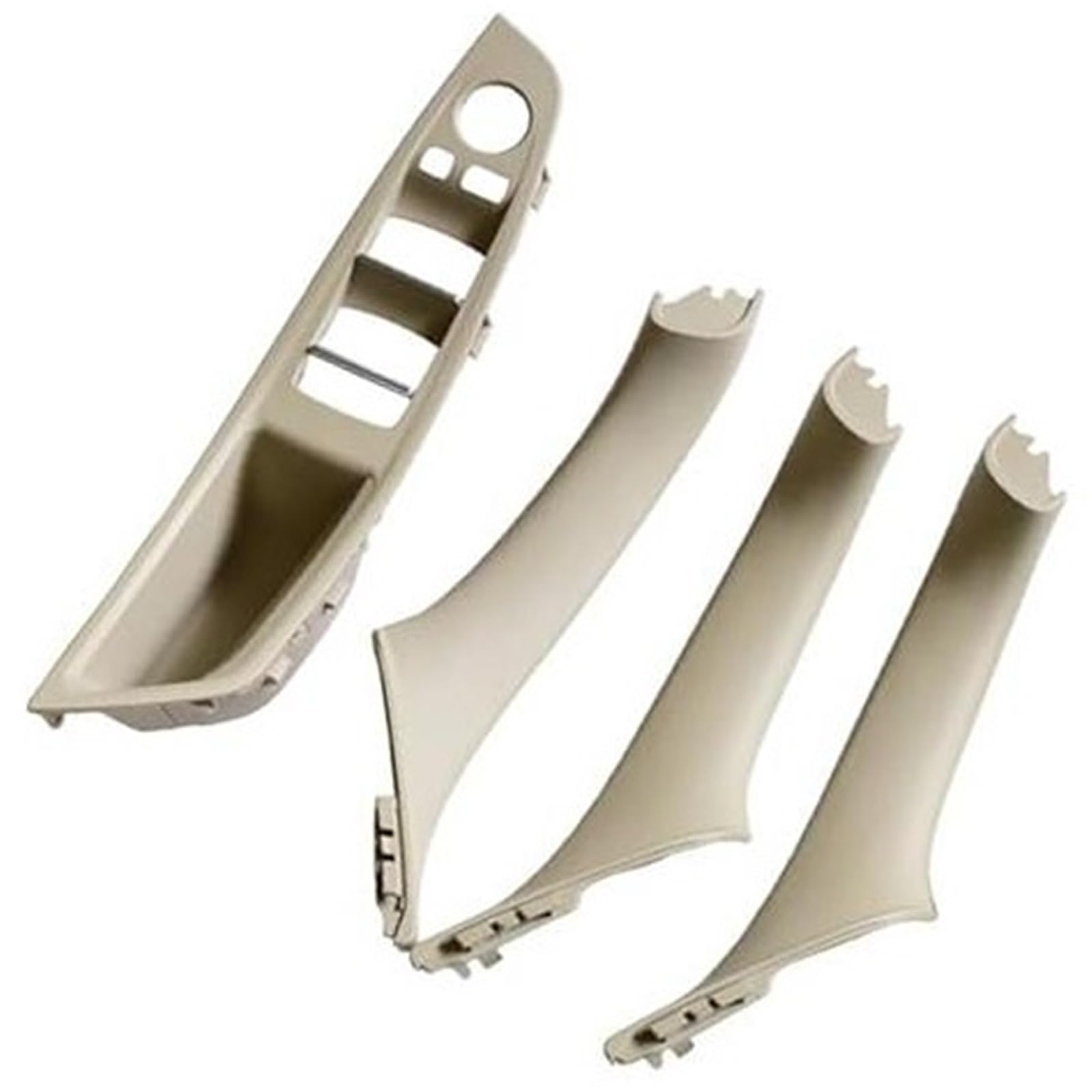 Wivplex Rotbraune Innentürgriff-Armlehnen-Limousinenverkleidung, for, 5 Serie F10 F11 520i 525d 535i 550i 523i 51417225853 Türinnengriff(Beige-White-4pcs) von Wivplex