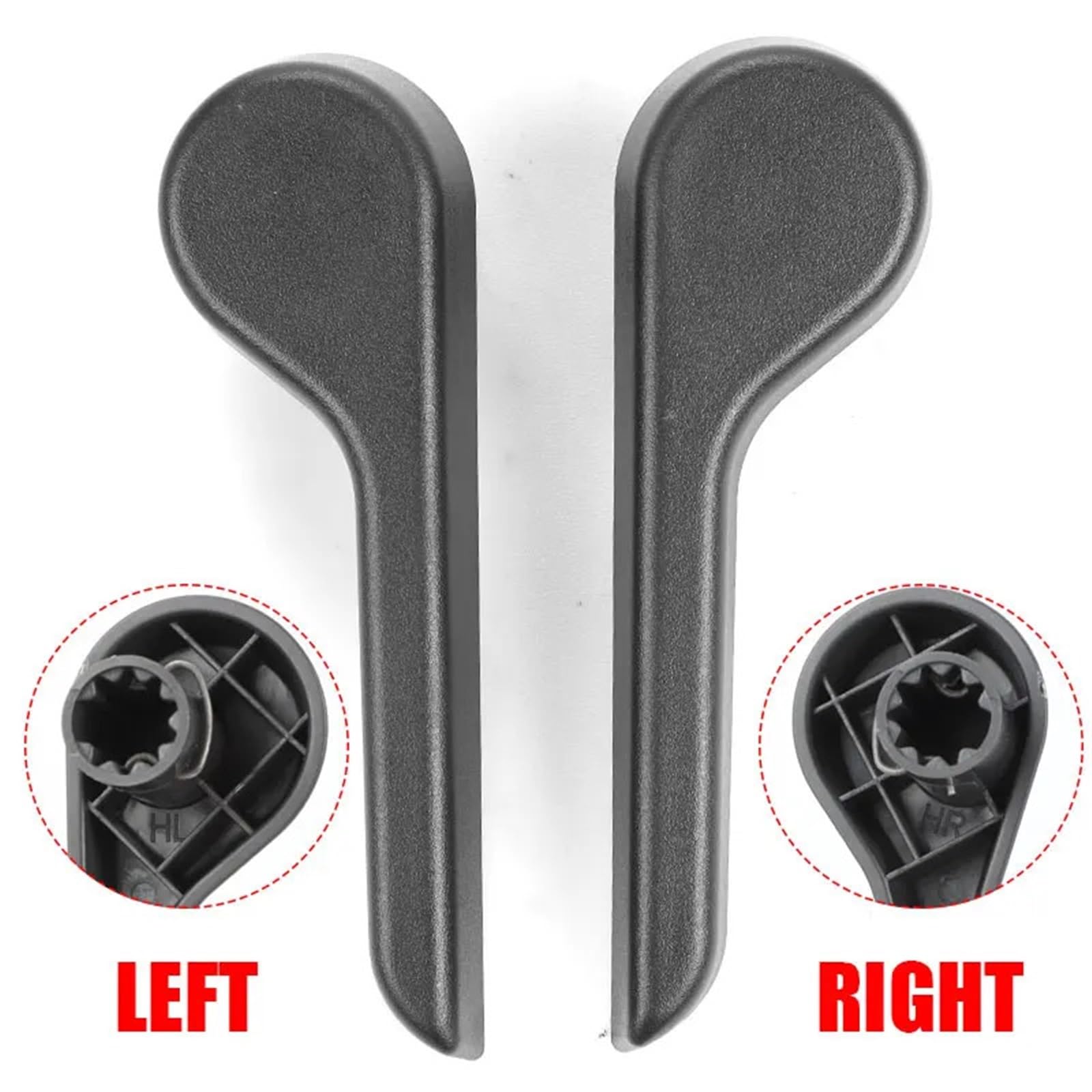 Wivplex Sitzversteller Hebelgriff, for Chevy, Silverado, for GMC, Sierra Yukon 07-14 15232594 15232598 15232600 15232596 Schwarz Grau Links Rechts Autositz-Verstellgriff(1 Pair Black) von Wivplex