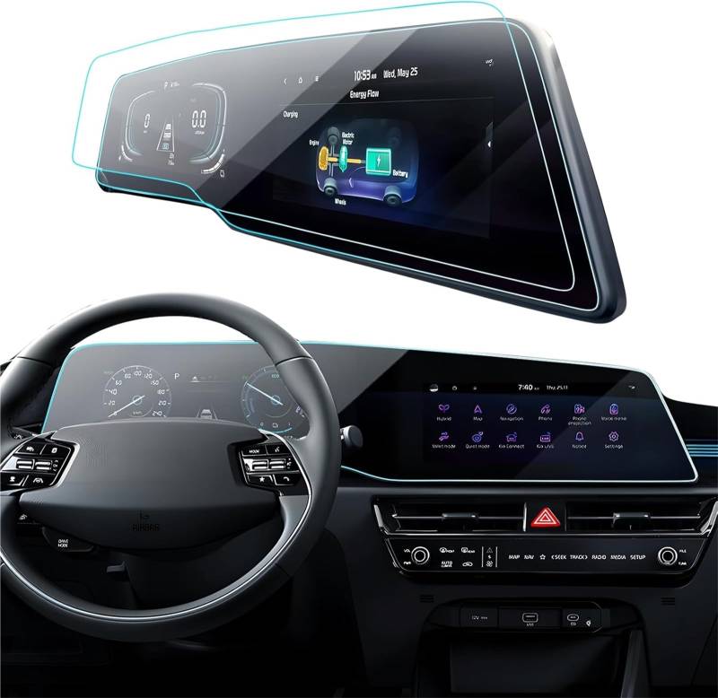Wivplex TPU-Displayschutzfolie for Kia NIRO 2022 2023 2024 2025, LCD-GPS-Navigation und Armaturenbrett Auto-Displayschutz von Wivplex