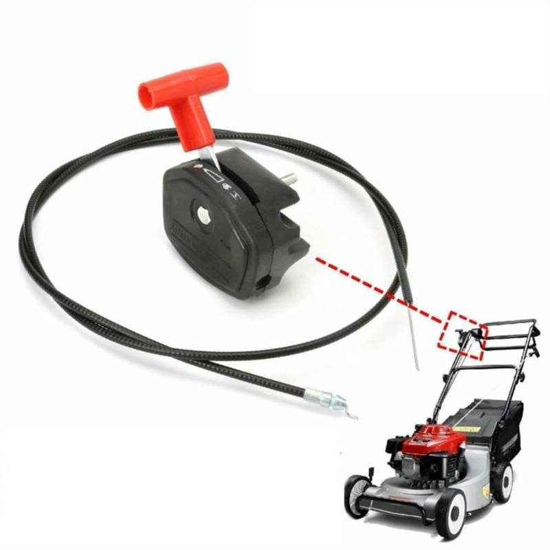 Wivplex Universal 56 Zoll Rasenmäher Gaszug Schalter Choke Hebel Control Griff Kit Benzin Rasenmäher Garten Werkzeuge Ersatzteile Gasgriffschalter für Rasenmäher von Wivplex
