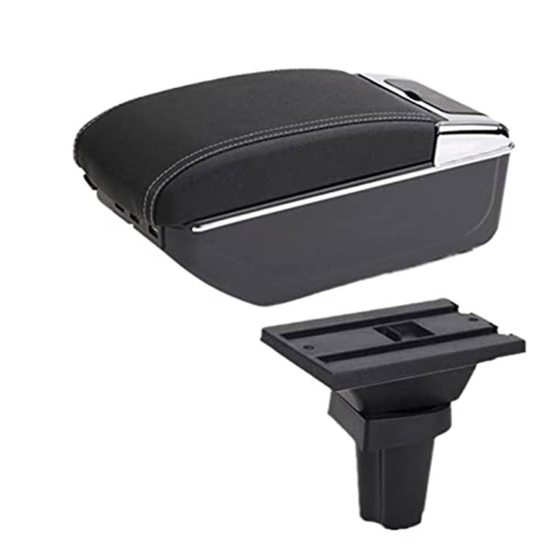 Wivplex for CR-Z CRZ Armlehne Box Mittelkonsole Aufbewahrungsbox Innenteile Zubehör Armlehne Mitte Aufbewahrungsbox Mit USB Armlehnenbox(Black D3 7 USB) von Wivplex