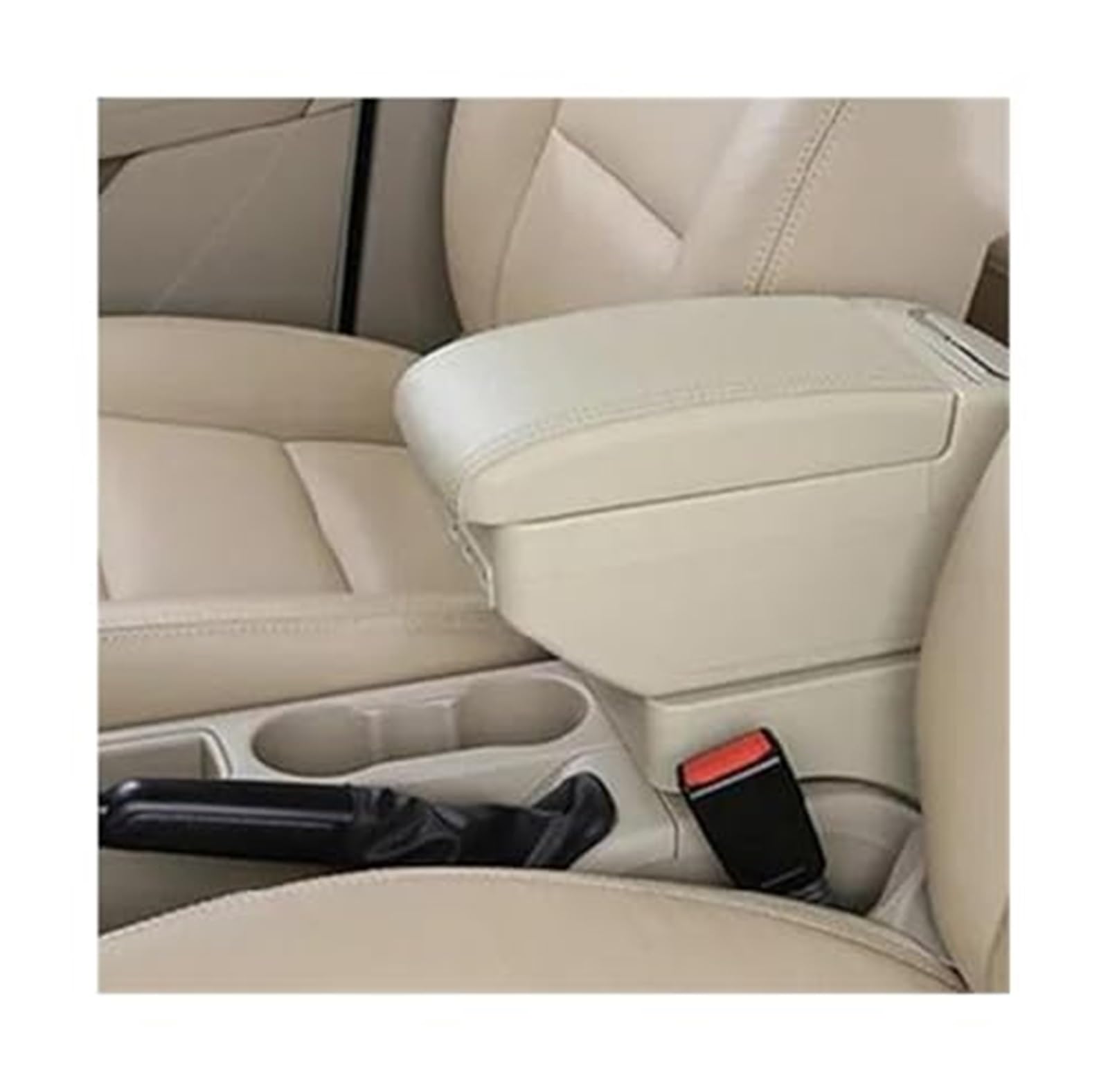 Wivplex for Chevrolet, for Trax, for Tracker 2013-2022 Armlehne Aufbewahrungsbox Mittelkonsole mit USB-Lade-Autozubehör(Black E Beige 9 USB) von Wivplex