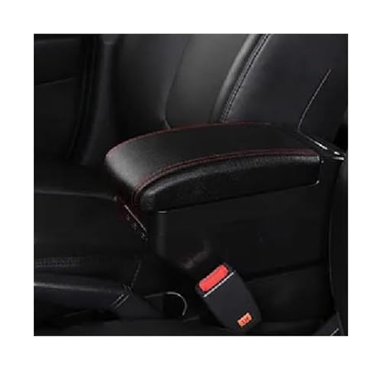 Wivplex for Chevrolet, for Trax, for Tracker 2013-2022 Armlehne Aufbewahrungsbox Mittelkonsole mit USB-Lade-Autozubehör(Black E Black Red 9 USB) von Wivplex