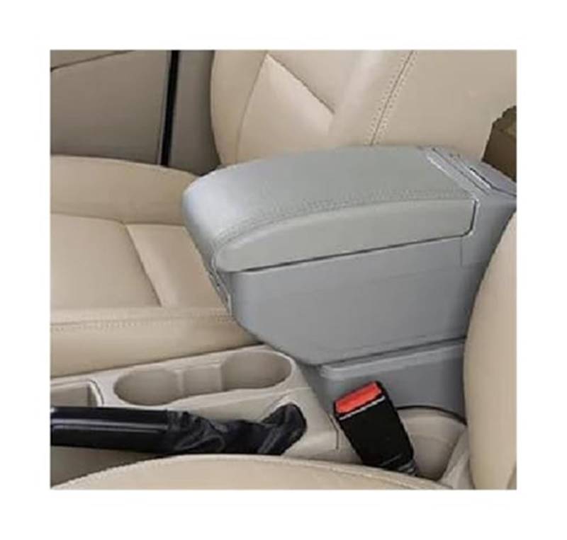 Wivplex for Chevrolet, for Trax, for Tracker 2013-2022 Armlehne Aufbewahrungsbox Mittelkonsole mit USB-Lade-Autozubehör(Black E Gray 9 USB) von Wivplex