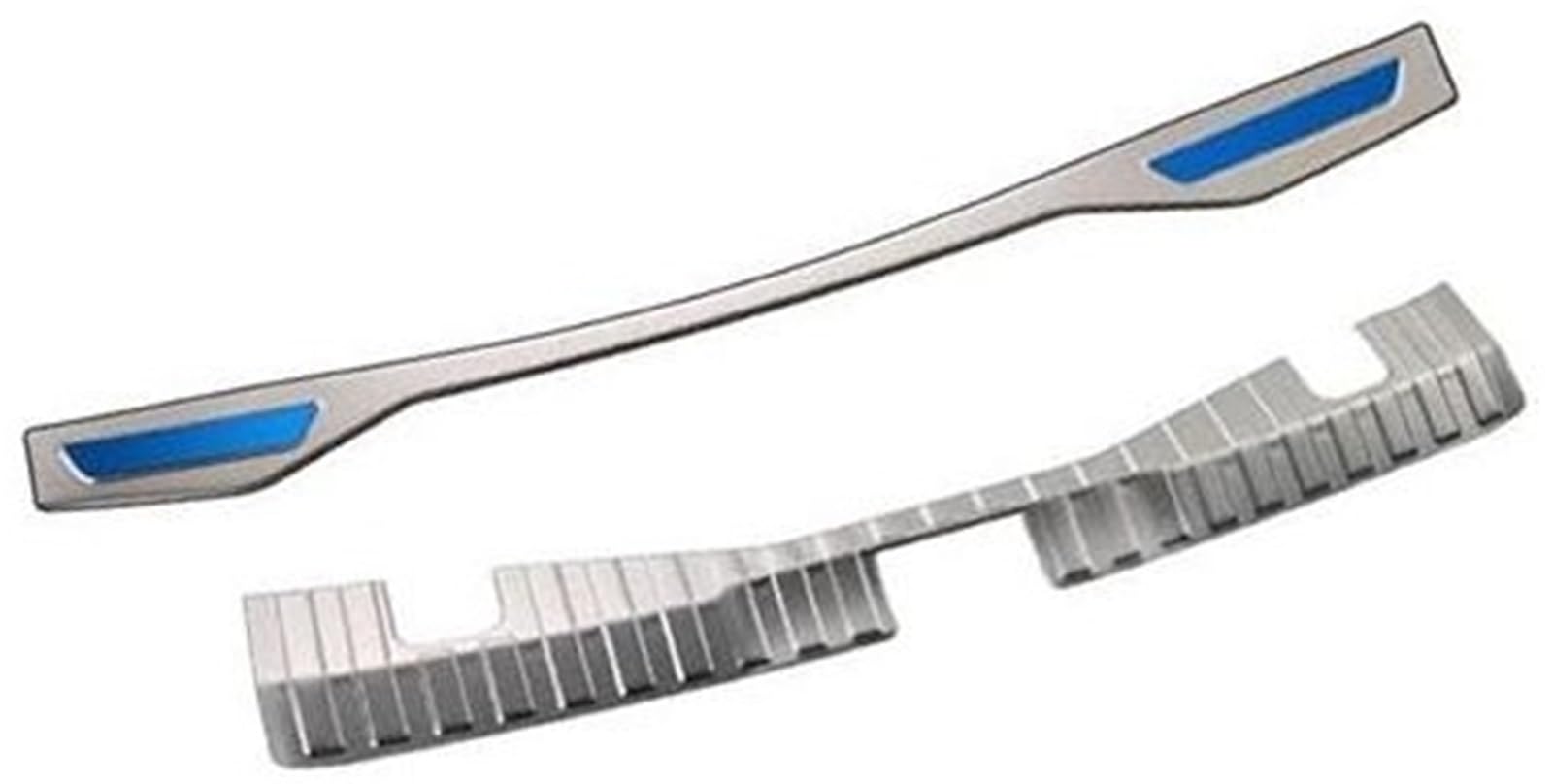 Wivplex for Ford, for Mustang, for Mach-E 2021–2023, Edelstahl-Hinterkofferschutz, hintere Schweller-Verschleißplatten-Abdeckung Heckstoßstangenschutz fürs Auto(Silver) von Wivplex